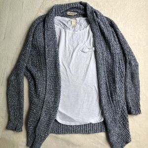 Hollister Grey-Blue Oversized Knit Cardigan